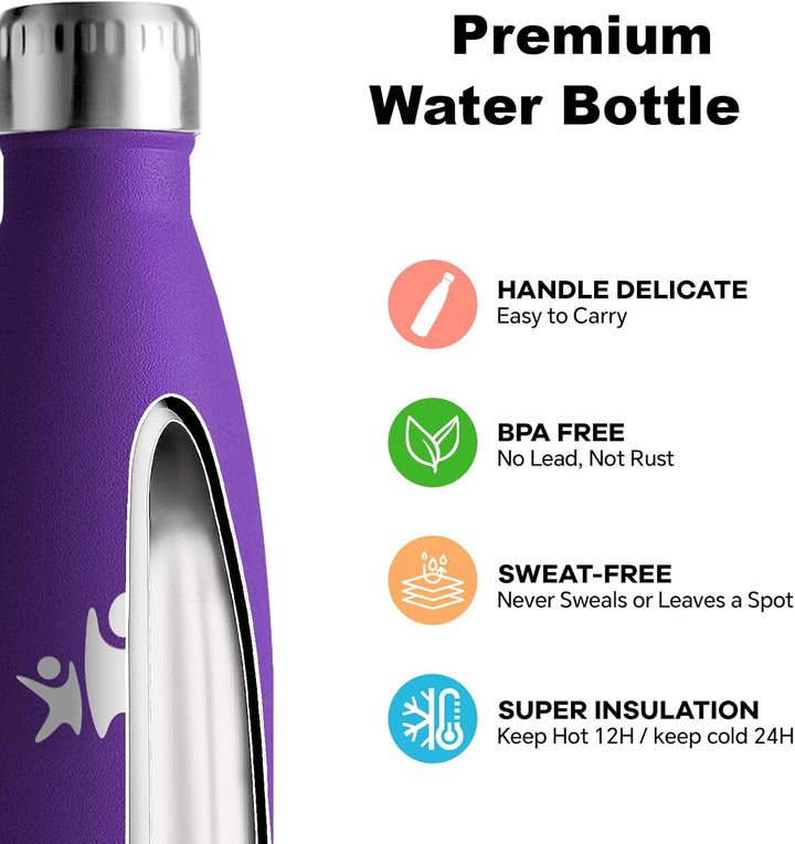 Trinkflasche, Trinkflasche Edelstahl, 750ml, 24h Kalt & 12h Warm, Sport, BPA-Freie, Wasserflasche Do