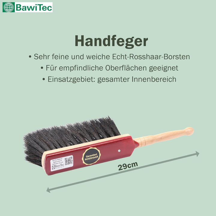 Qualitäts Kehrgarnituren Kehrsets von BawiTec Handfeger und Kehrschaufel Kehrblech mit Griff stabile