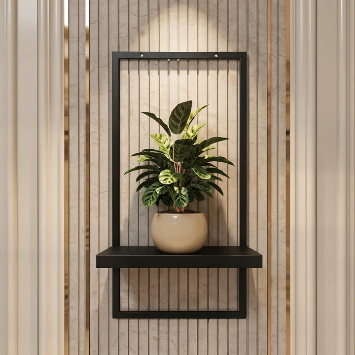 UNO RIPIANI Wandregal aus Metall – modernes Wandboard zur Wandmontage, pulverbeschichtet, 20×21×40 c