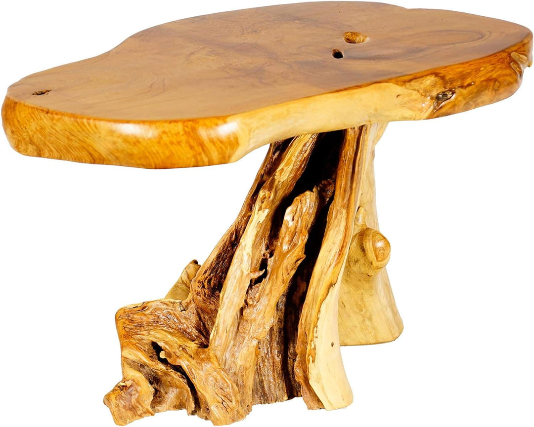 Windalf Handgearbeiteter Rustikaler Couchtisch LUKKI 80 cm Bohemia Wohnzimmertisch Landhausdesign Te