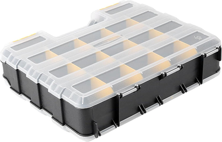 2 x Doppelseitige Hardware-Werkzeugkästen, Schraubensortierbox mit 34 Fächern, Kleinteile-Organizer
