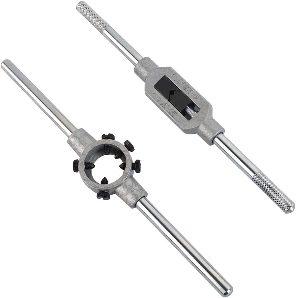 Gunpla 32-tlg. Gewindeschneidsatz Metrisch M3-M12, Wolframstahl Gewindebohrer und Schneideisen Set m