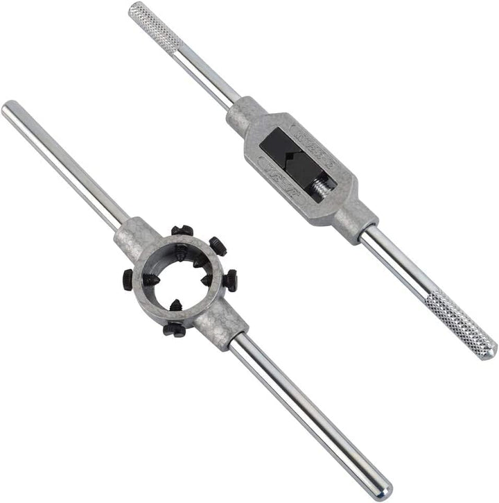 Gunpla 32-tlg. Gewindeschneidsatz Metrisch M3-M12, Wolframstahl Gewindebohrer und Schneideisen Set m