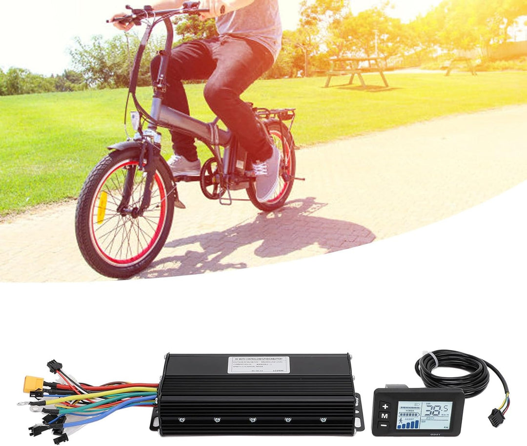 BuyWeek Elektrofahrrad Brushless Motor Controller Kit, 36V 48V 52V 1500W 2000W 40A 3 Modus Sinuswell