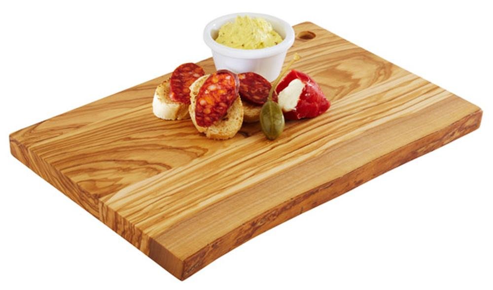 APS 871 Servierbrett "OLIVE", 30 x 20,5 cm, Höhe 2 cm, Olivenholz, naturbedingte Abweichung in Form,