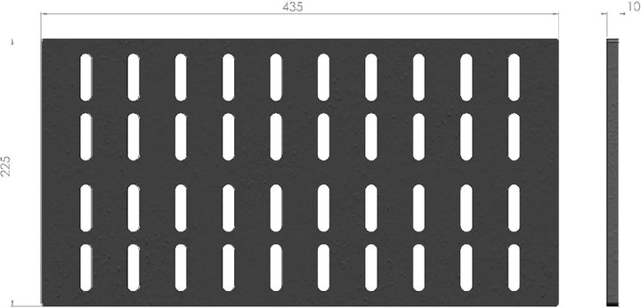 Kaminrost/Ascherost Eckig 435 x 225 x 10 mm passend für Hark ** Kaminöfen inkl. Modellübersicht - As