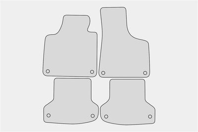 teileplus24 PV101 Fussmatten Gummimatten Sportline Design kompatibel mit Audi A3 8P Sportback Limo 2
