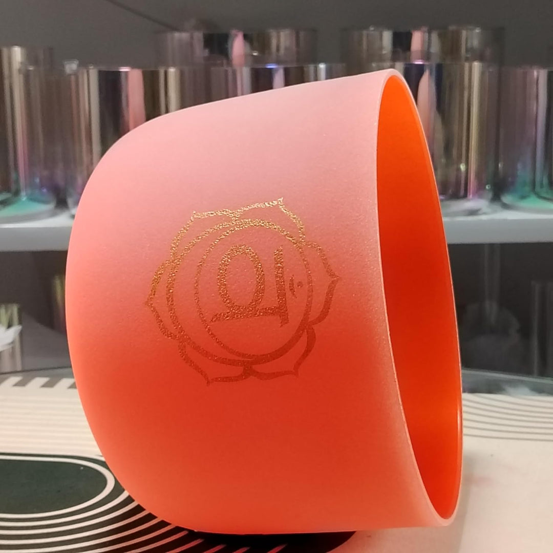 Chkara-Design, 432 Hz, D, Sakralchakra, Quarz-Kristall, Klangschale für Meditation, Yoga und Entspan