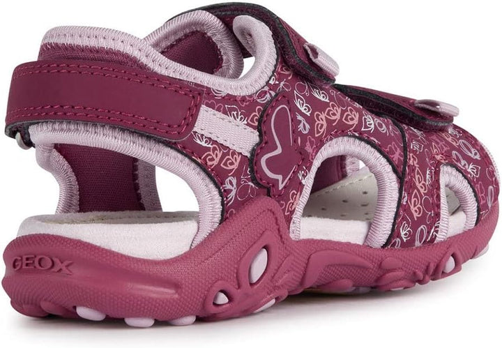 Geox Mädchen J Whinberry G Sandal 26 EU Dk Raspberry Pink, 26 EU Dk Raspberry Pink
