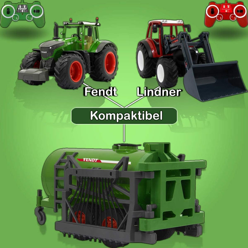 Stimo Fasswagen mit ausklappbarem Schlauchverteiler + Spritzfunktion für Fendt Traktor 1050 Vario fe