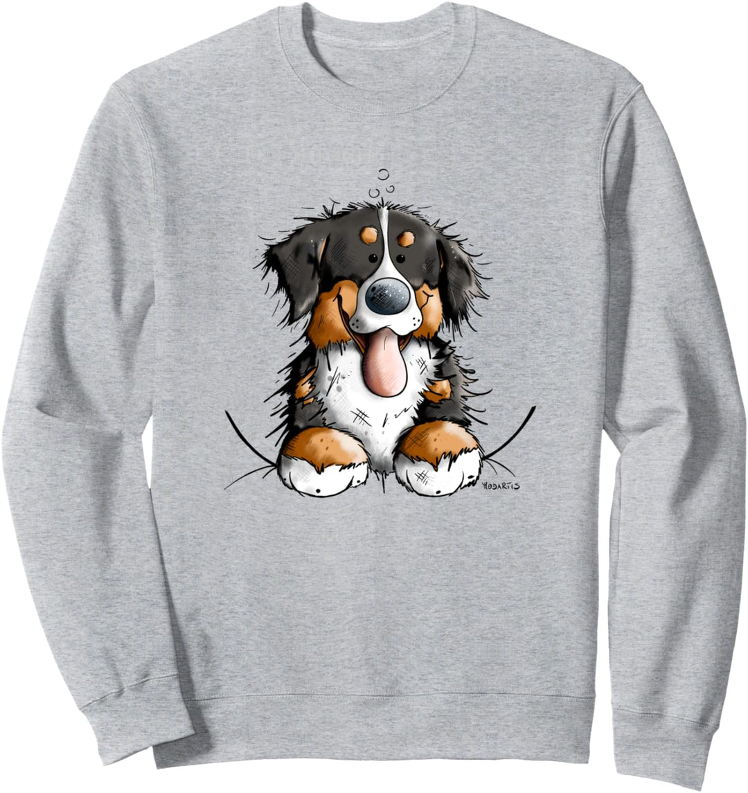 Berner Sennenhund Kopf I Hunderasse Comic Hundefreunde Sweatshirt