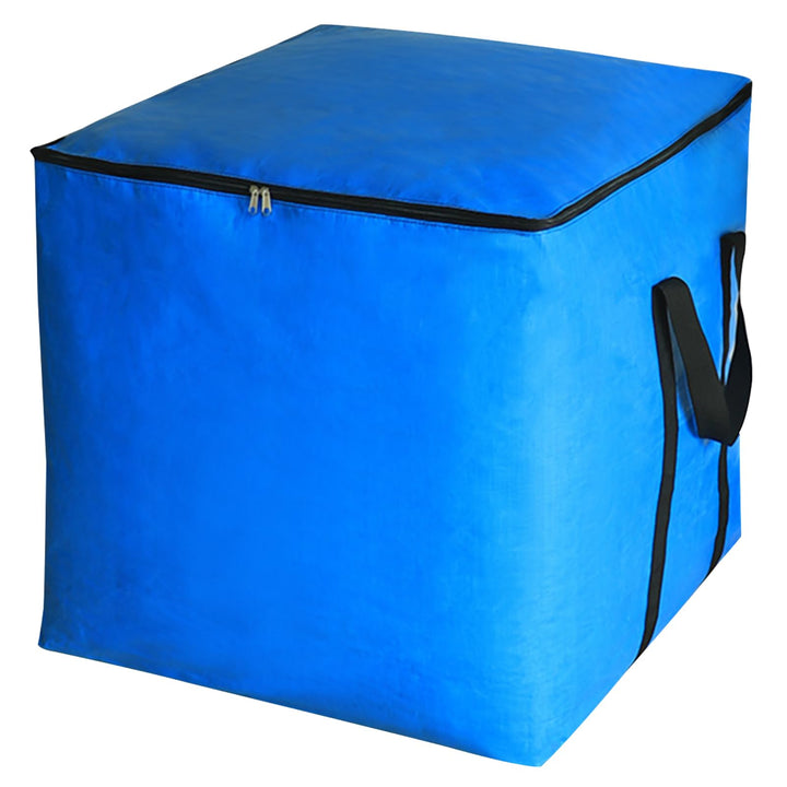 Blauer Packsack 50×50×50 cm 125L Aufbewahrungsbeutel mit Deckel und Griffen Faltbare Aufbewahrungsbo