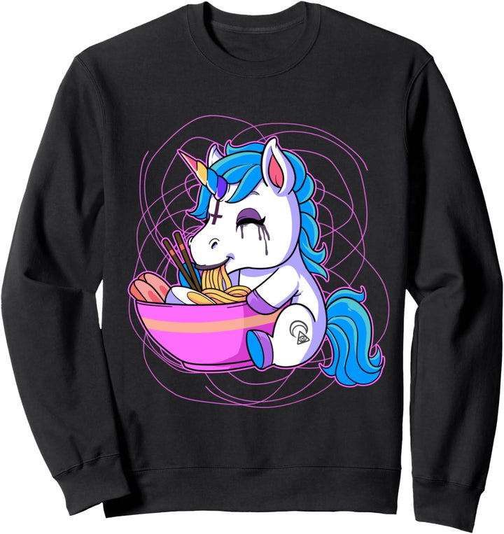 Unicorn Ramen Pastel Goth Anime Kawaii Sweatshirt