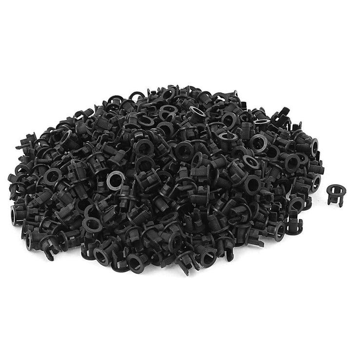 500Pcs 5mm Durchmesser Snap-in LED-Lampe Gehäuse-Halter-Unterstützung Schwarz