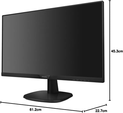 Philips 273V7QJAB - 27 Zoll FHD Monitor (1920x1080, 75 Hz, VGA, HDMI, DisplayPort) schwarz Lautsprec