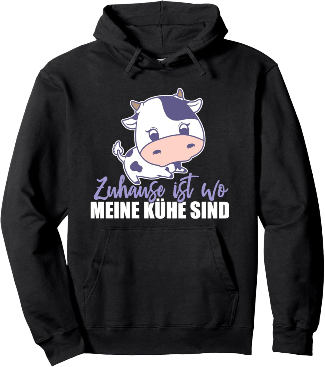 Zuhause Ist Wo Meine Kühe Sind Milchbauern Geschenk Pullover Hoodie
