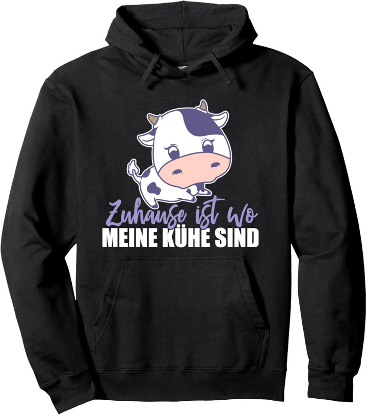 Zuhause Ist Wo Meine Kühe Sind Milchbauern Geschenk Pullover Hoodie