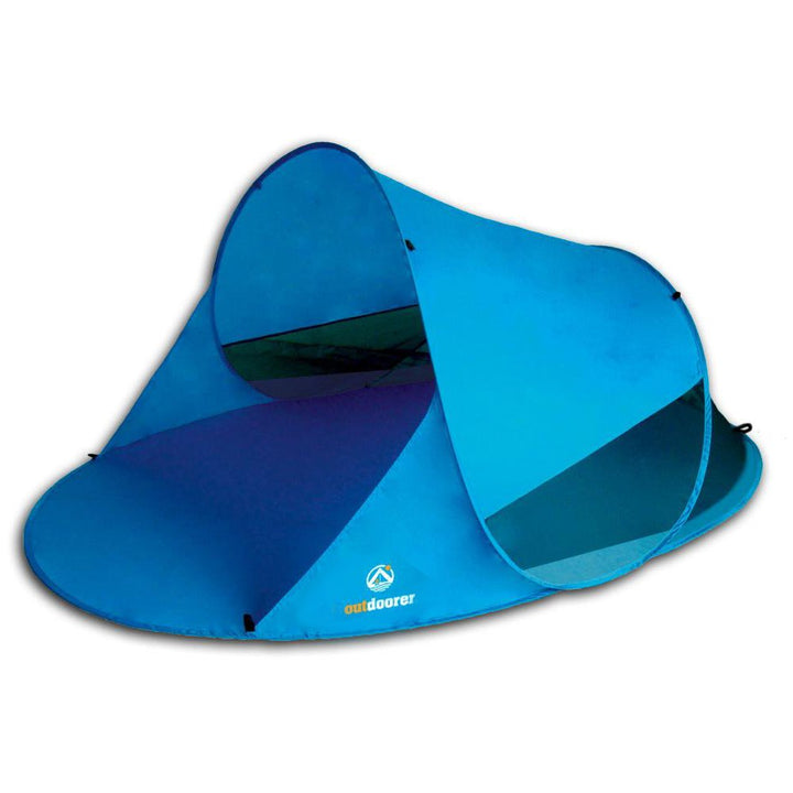 outdoorer Pop up Strandmuschel Zack II - Wurf-Strandmuschel mit UV-Schutz 60, Sonnenschutz und Winds