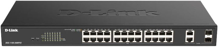 D-Link DGS-1100-24V2/E Gigabit Smart Switch (24 Ports, 10/100/1000 Mbit/s, einfache Plug & Play-Inst