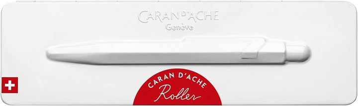 Caran d'Ache Kugelschreiber 849 Popline mit Etui Rot lackiert Strichstärke: M, Schriftfarbe: Blau, L