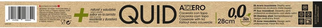 Quid Kochtopf 28 x 13,5 cm AZZERO QD, Metall, Stahl, 28x13,5cm, 28x13,5cm