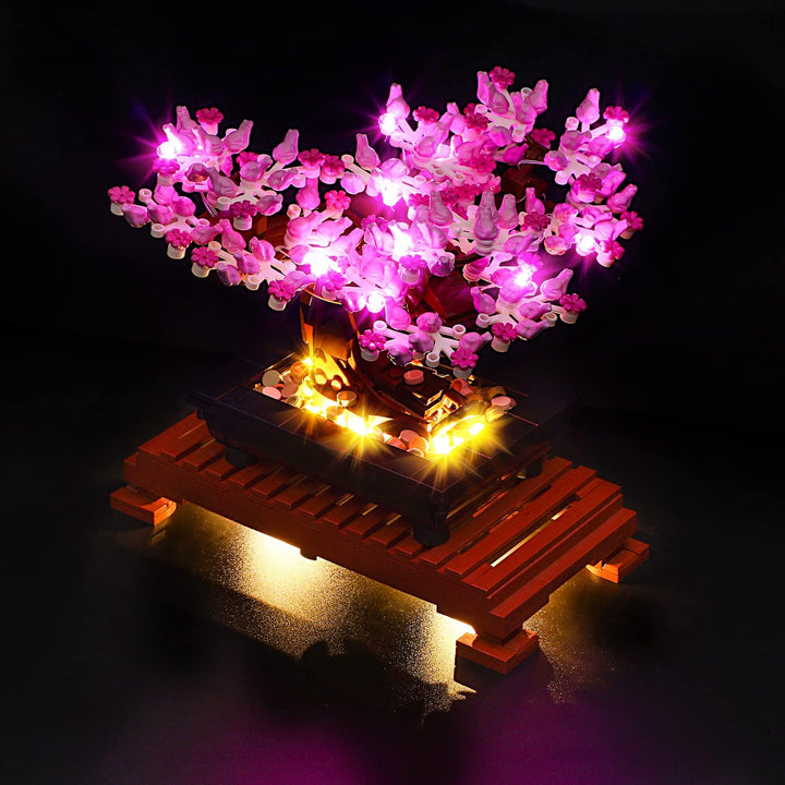 YEABRICKS LED Licht für Lego-10281 Creator Expert Bonsai Tree(Pink) Bausteine Modell (Lego Set Nicht