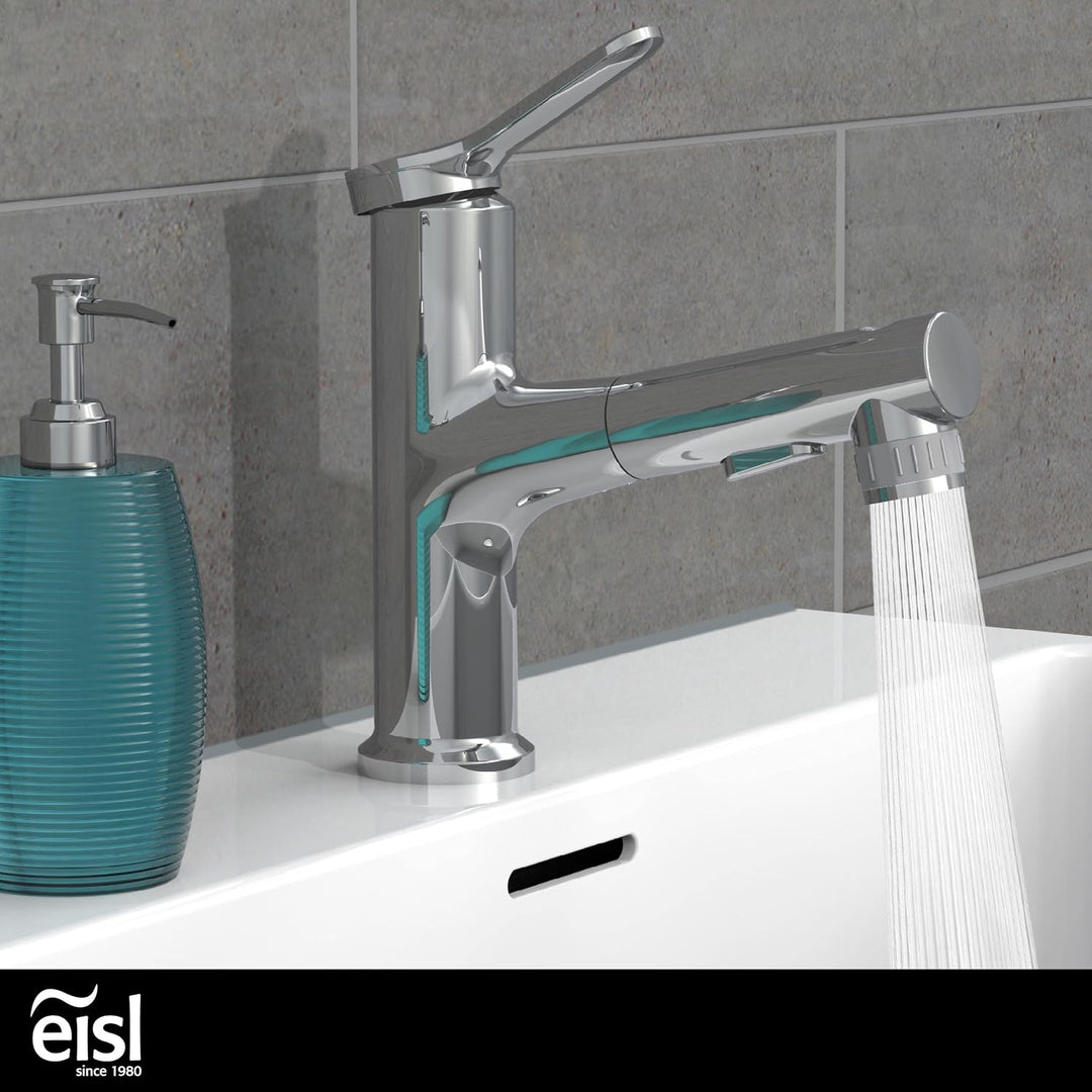 EISL NI075VARCR Waschtischarmatur VARIABILE mit herausziehbarer Brause, Wasserhahn Bad mit Öffnung a