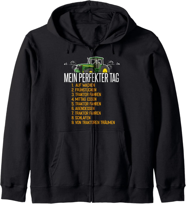 Landwirt Trekker Shirt Spruch Bauer perfekter Tag Traktor Kapuzenjacke
