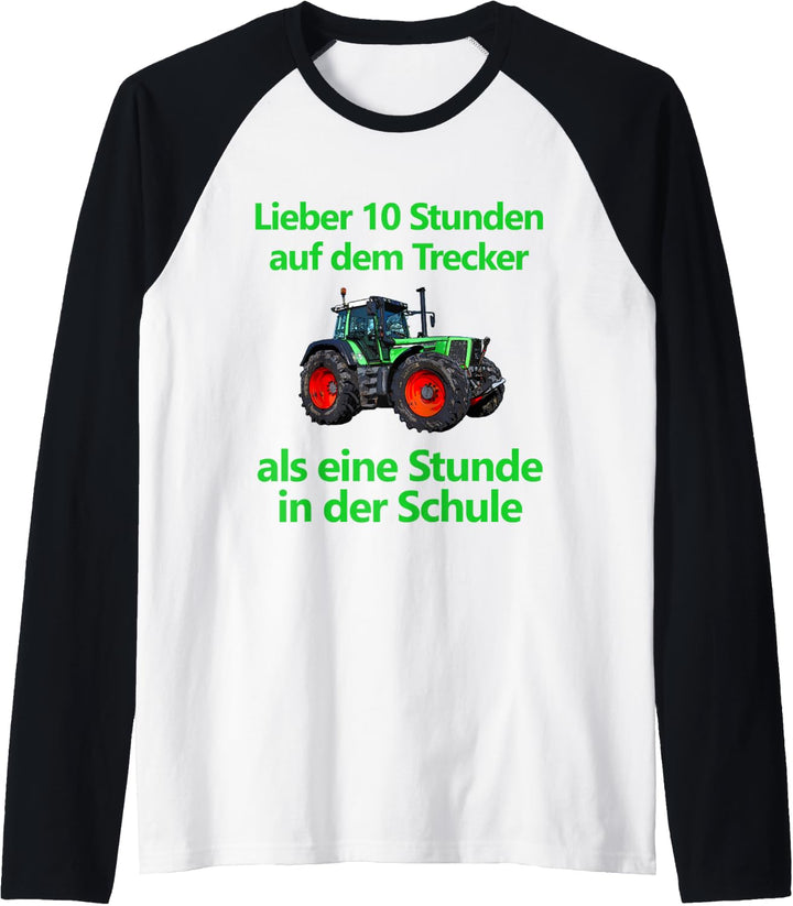 Traktor Trecker Kind Landwirt Bauer Schule Landwirtschaft Raglan