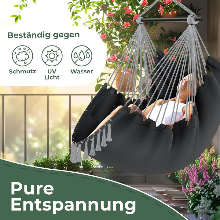 KESSER® Hängesessel Safari XXL Hängestuhl für Erwachsene & Kinder Hängematte bis 150 kg Hängesitz Au