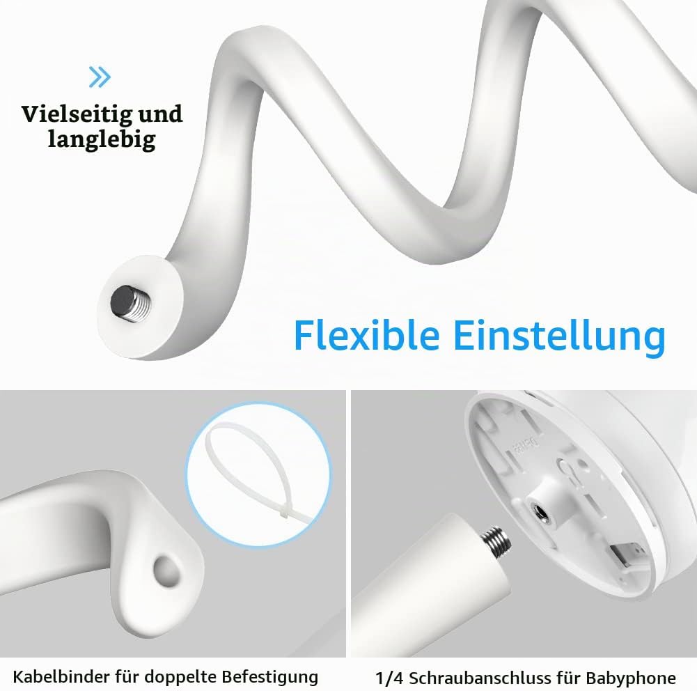 HOLACA Flexible Drehhalterung kompatibel mit VTech VM923/924 Babyphone ohne Werkzeug oder Wandbeschä