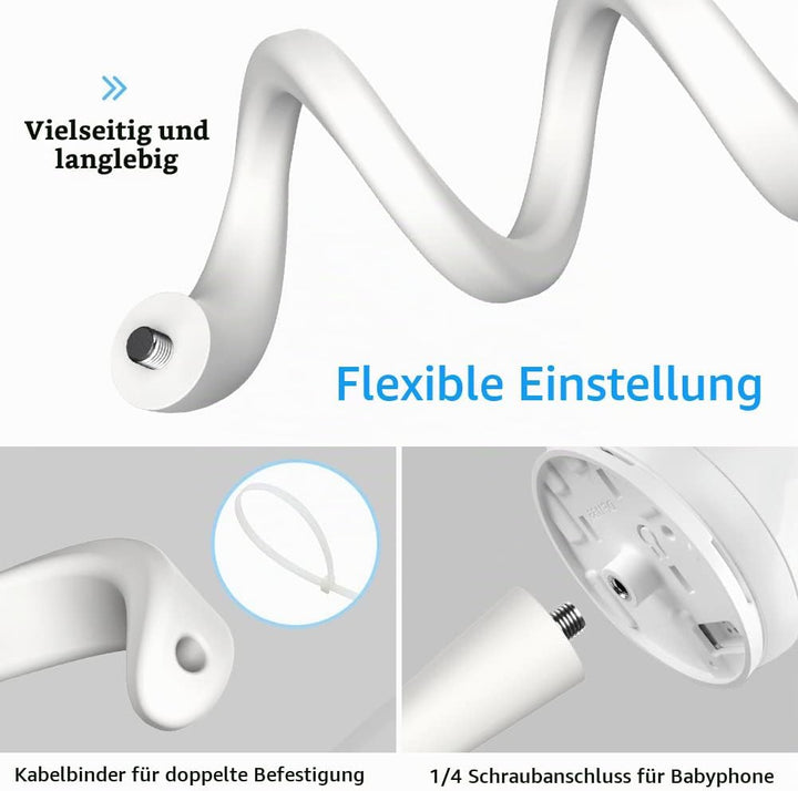HOLACA Flexible Drehhalterung kompatibel mit VTech VM923/924 Babyphone ohne Werkzeug oder Wandbeschä