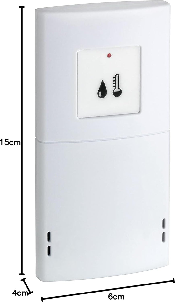 TFA Dostmann Thermo-Hygrosender, 30.3196, Ersatzsender für TFA Funkstationen 35.1122 | 35.1128, kabe