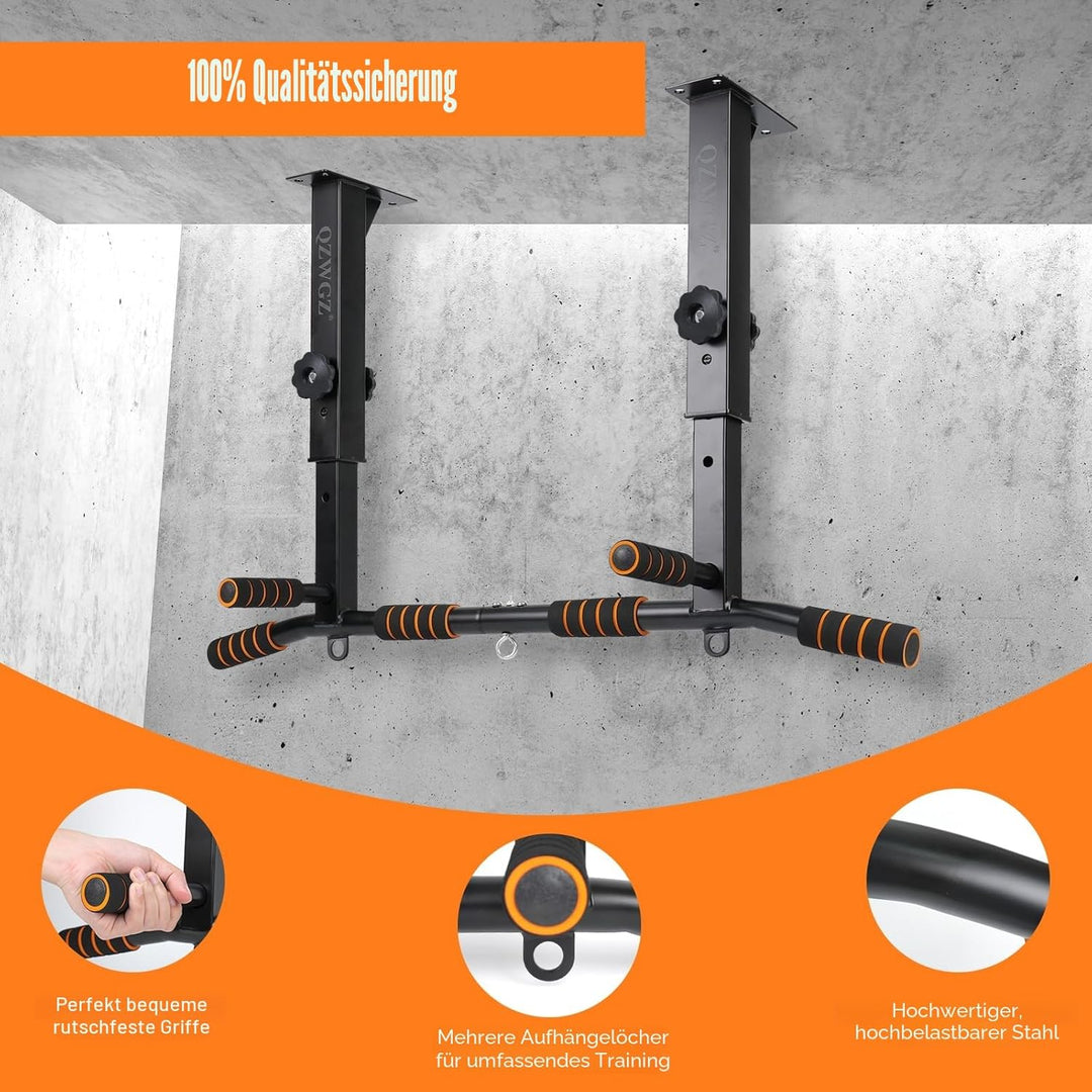 Höhenverstellbare Klimmzugstange für die Decke, robuste Klimmzugstange, Balkenhalterung, Klimmzugsta