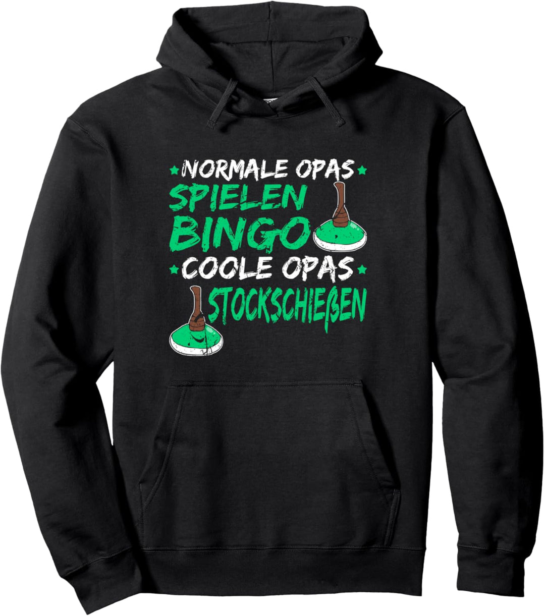 Stockschützen Geschenk Opa Lustiges Stockschiessen Sprüche Pullover Hoodie