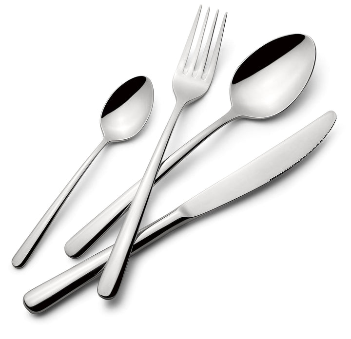 Lagostina 14430650524 Ambra Besteck-Set 24 teilig, Edelstahl, Ambra