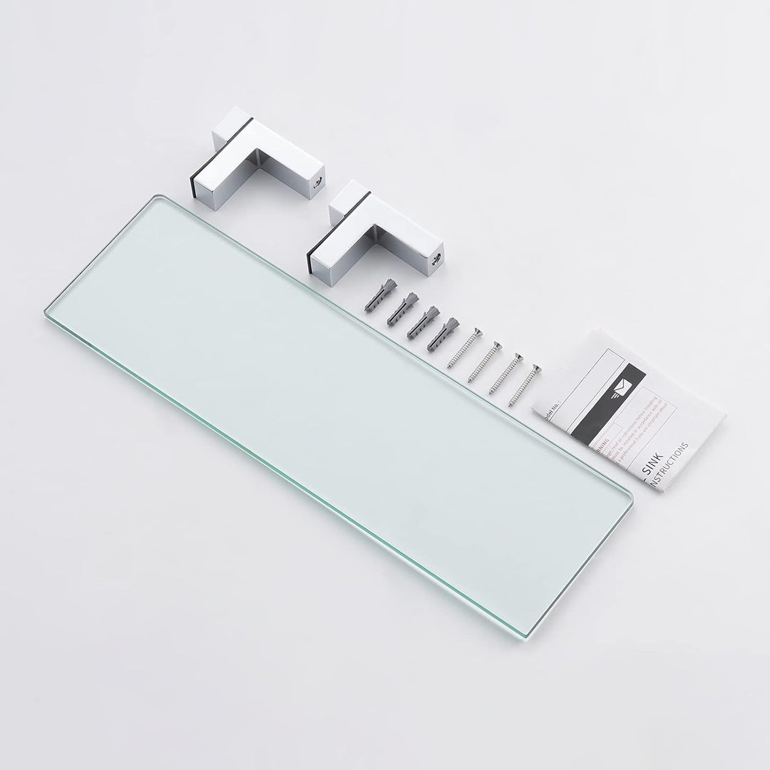 KES Duschregal Glasregal Duschablage Bad Glasablage 8mm Dusche Glas Ablage Badezimmer Wandregal mit