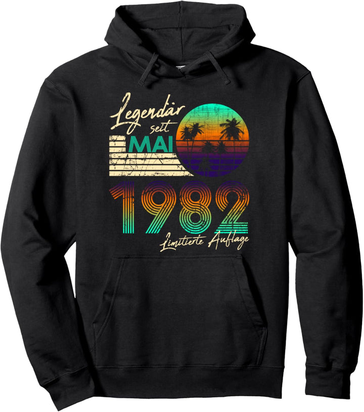 40. Geburtstag Geschenk Vintage 40 Legendär Seit Mai 1982 Pullover Hoodie