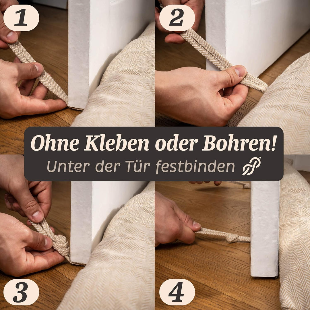 2 Stück Zugluftstopper für Fenster bis 120cm - Waschbar - Energiesparend - Extra Lang & Schwer - Auc