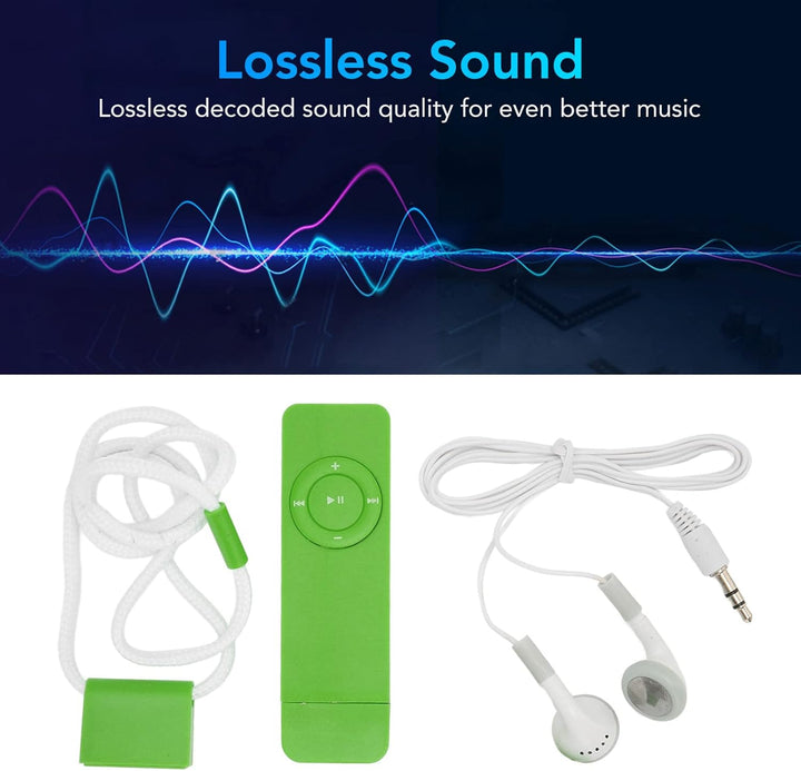 ASHATA MP3 Player, 64 GB Tragbarer Digitaler Verlustfreier Musik MP3 Player, Tragbarer HiFi Sound MP