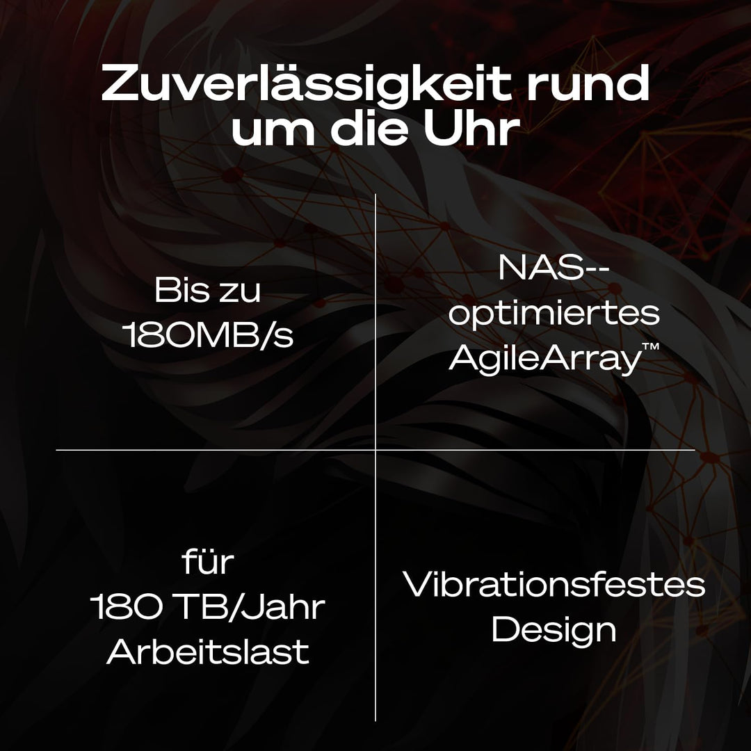 Seagate IronWolf 2 TB interne Festplatte NAS HDD, 3.5 Zoll, 5400 U/Min, CMR, 64 MB Cache, SATA 6 GB/