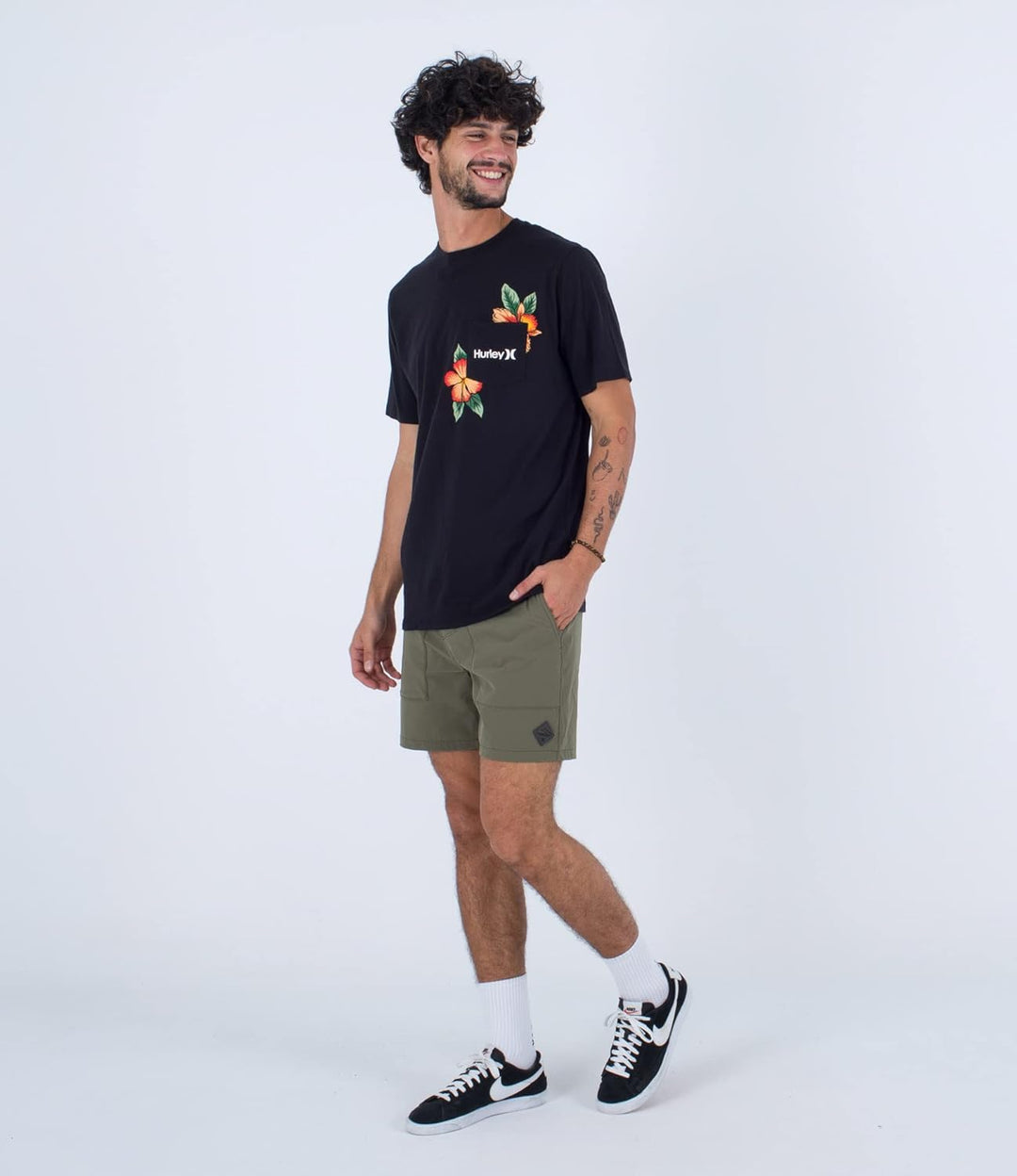 Hurley Herren Evd Halekulani Pkt S/S Tshirt XL Schwarz, XL Schwarz