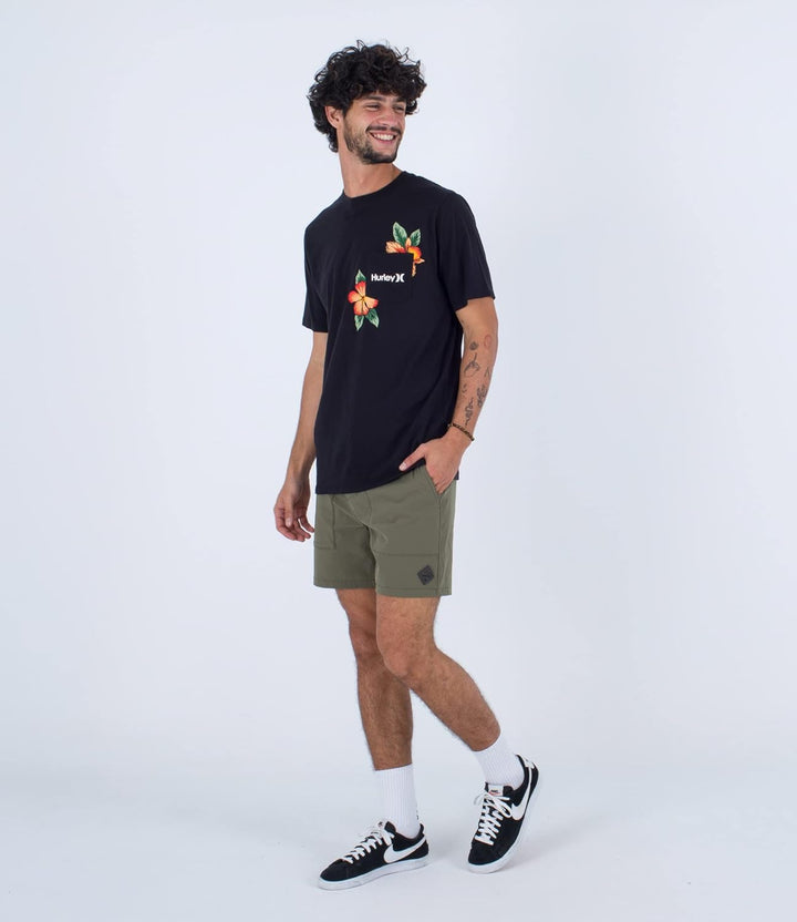 Hurley Herren Evd Halekulani Pkt S/S Tshirt XL Schwarz, XL Schwarz