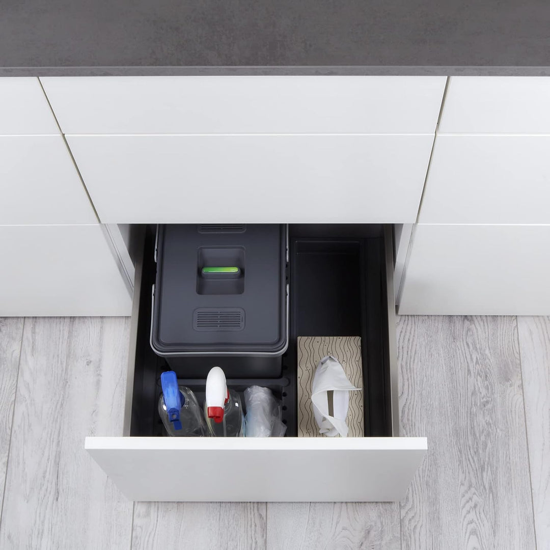 SOTECH Abfallsammler Draw 12L Mülleimer mit Deckel Abfallsystem für Auszug Korpusbreite 50 cm DRAW 5