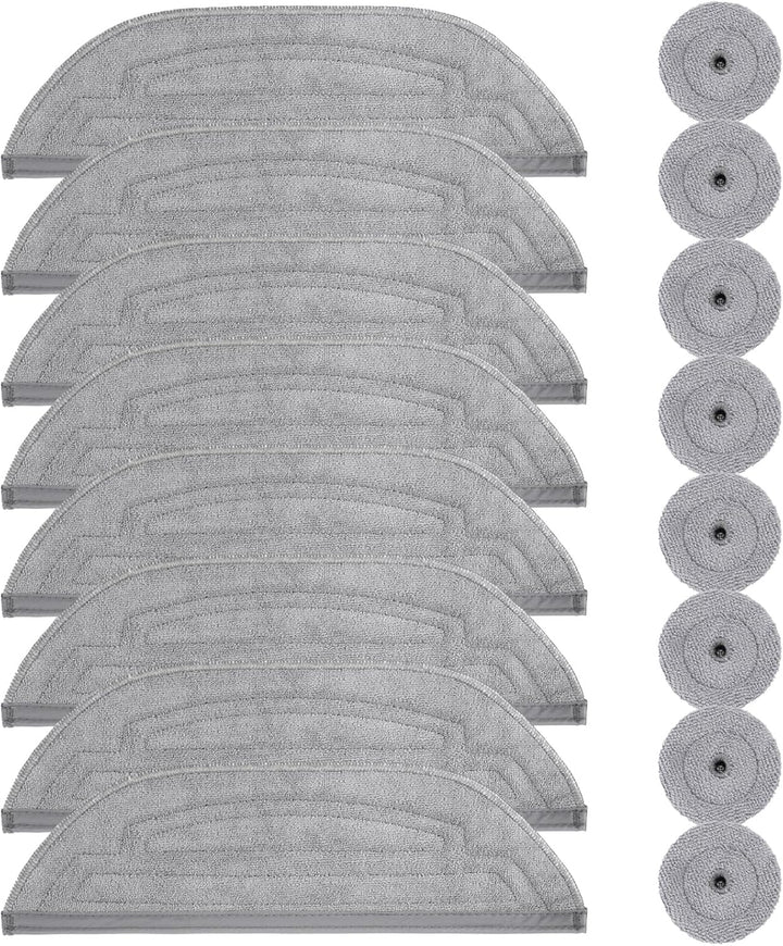 16 Stück Wischtücher Set für Roborock S8 MaxV Ultra/ S8 Max Ultra Saugroboter, 8 Wischtuch und 8 Sei