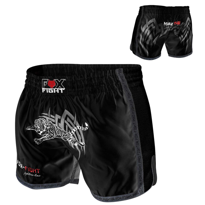 FOX-FIGHT Thai Short Tiger Fight Hosen Shorts Muay Thai Kickboxen UFC Kampfsport Boxen Training MMA