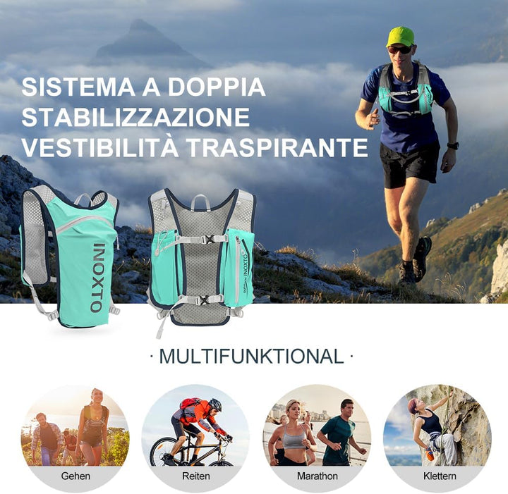 INOXTO Sport Wasserbeutel Weste Mit 1.5l Trinkblasen Running Weste Rucksack FüR Outdoor Wandern Trai