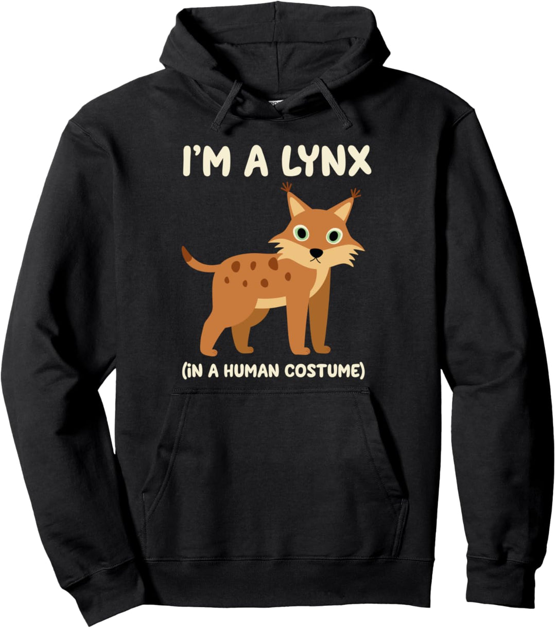 Luchs Kostüm lustige Halloween Grafik Ich Bin Ein Lynx Pullover Hoodie