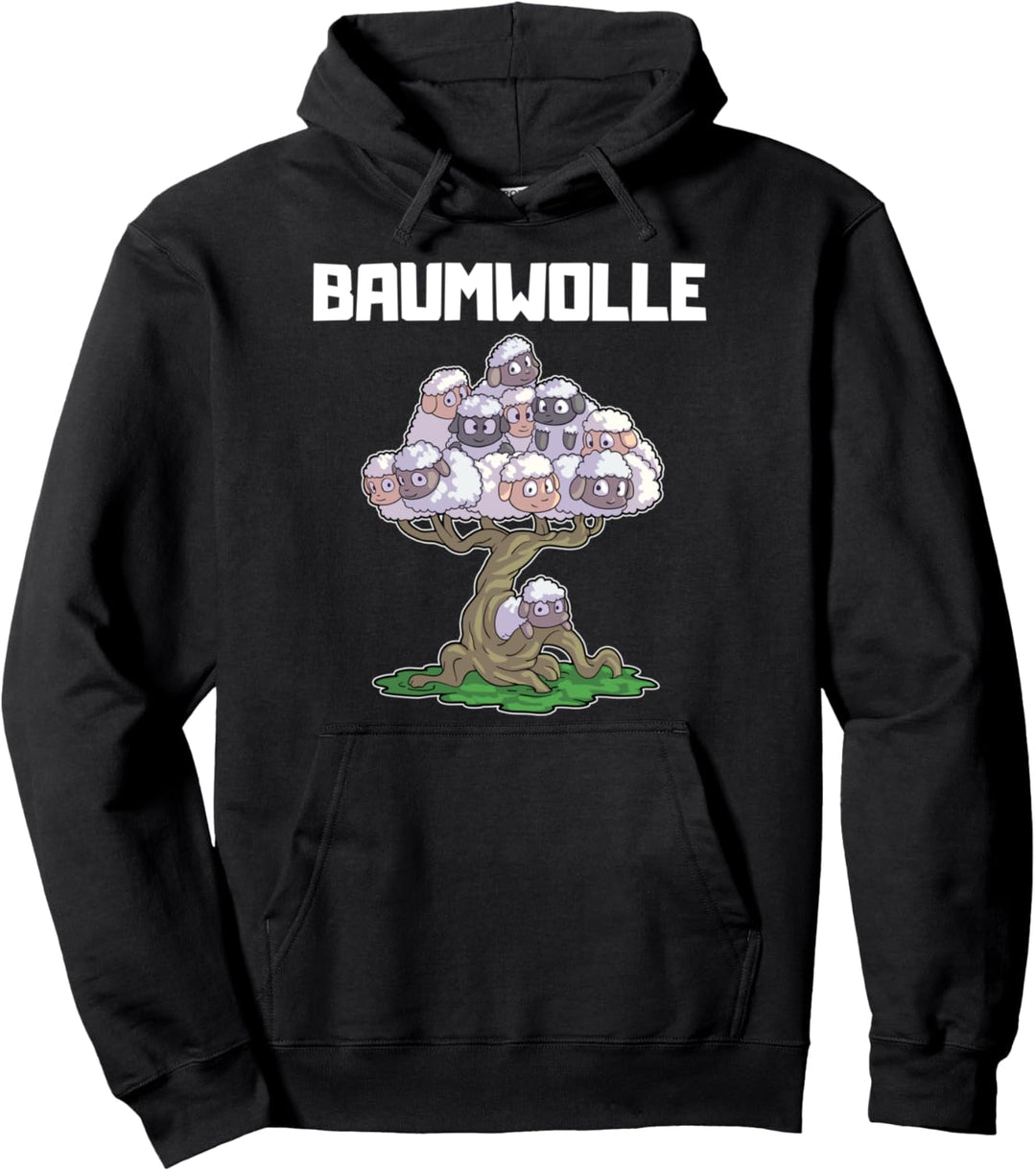 Schafe im Baum Baumwolle lustiges Wortspiel Pullover Hoodie