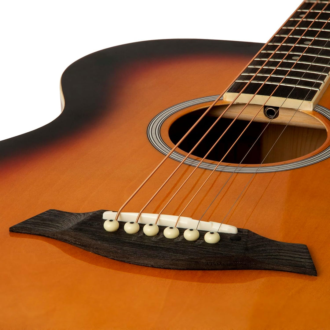 TIGER ACG1-SB Small Body Akustikgitarre, mit Stahlsaiten bespannte Akustikgitarre für Anfänger, Sonn